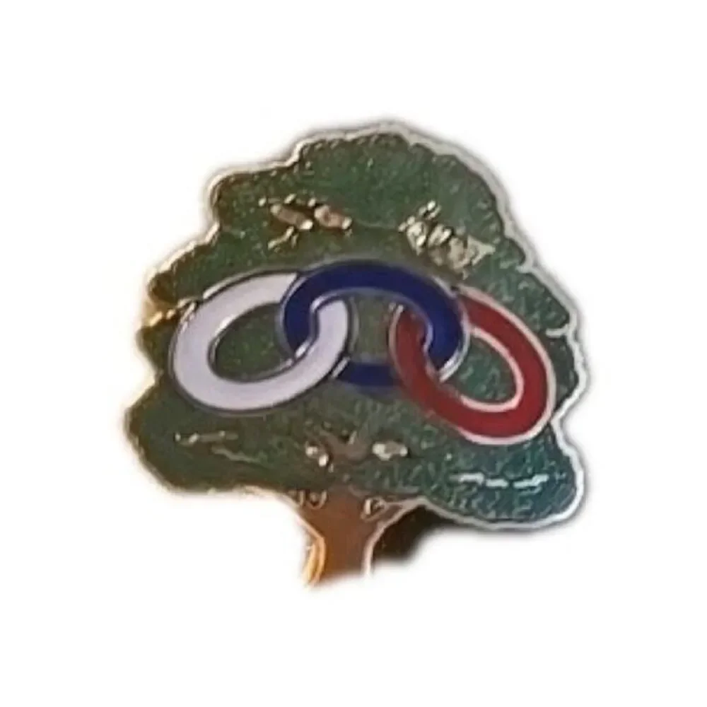 FLT Oddfellows Tree Lapel Pin Odd Fellows IOOF Vintage Enamel Fraternal Badge